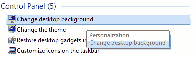 Change Desktop background