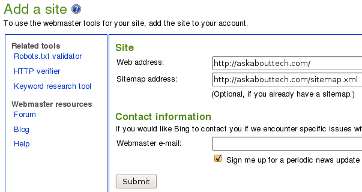 Bing Webmaster Tools