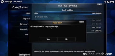 Changing Kodi Background