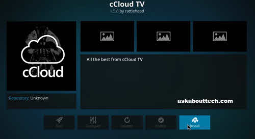 Installing cCloud TV Addon on Kodi