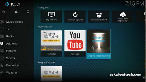 How to Install Enigma Entertainment Addon for Kodi