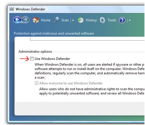 turn off windows defender